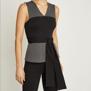 BCBGMaxAzria Waist-Tie Ponte Top